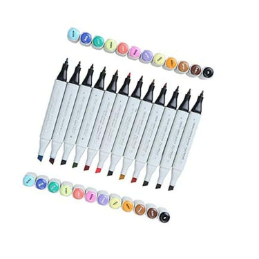 LXINDIA marker BRUSTRO Twin Tip Alcohol Based Marker (Set of 12)