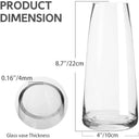 LXINDIA vases BS AMOR Clear Glass Vase 8.8 Inch