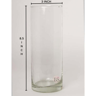 LXINDIA vases BS AMOR Set of 1 Glass Cylinder Vases 8.5 Inch Tall