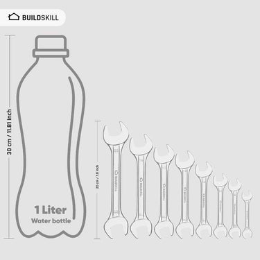 LXINDIA Hand Tools Buildskill ST8DOE Double Open End Spanner Set
