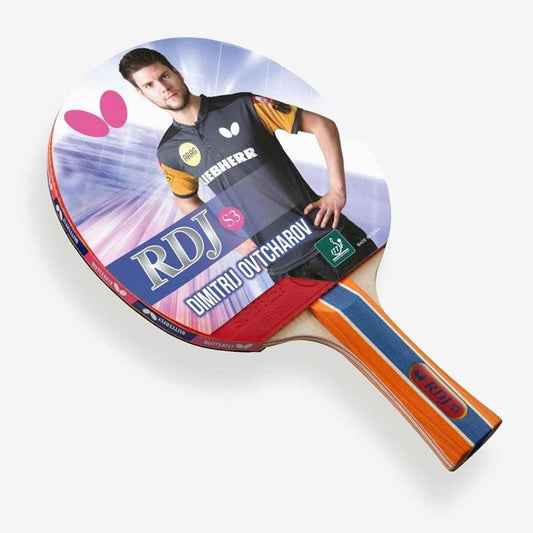 LX INDIA Table Tennis Racquets Butterfly RDJ S3Wooden Blade with Spryer Red & Black RubberTable TennisTT Raquet