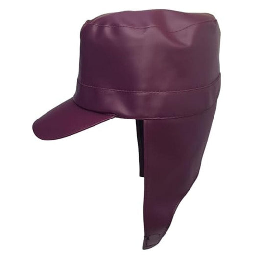 LX INDIA Rain Caps Maroon C CLASSIC Monsoon Cap with Ear Flaps (Unisex)