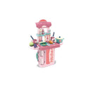 LXINDIA Toys Cable World Plastic 3 in 1 Kitchen Play Set Toy (Pink)