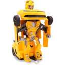 LXINDIA Toys Cable World Plastic Battery Operated Converting Car to Robot Yellow