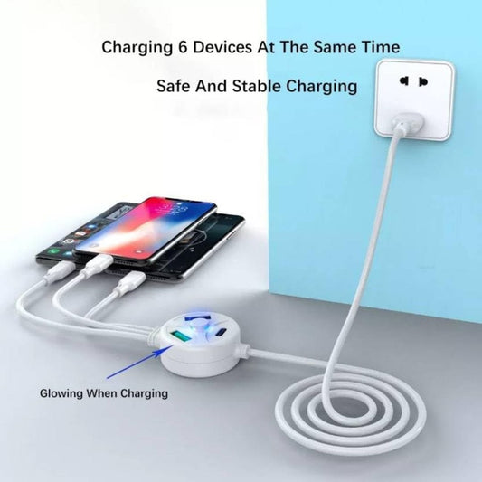 LX INDIA Mobile Charger cablebasket 6 iN1 Fast Charging