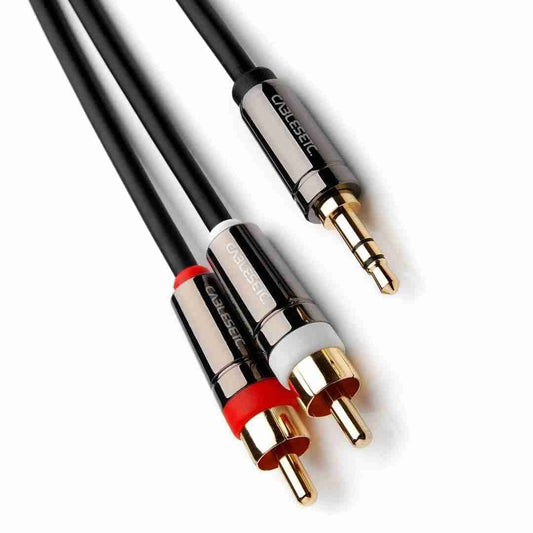 LXINDIA AUX Cables CABLESETC Pro Series AUX to RCA Cable  Black 5 Meters
