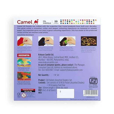 LXINDIA Crayons Camel Oil Pastel 50 Shades