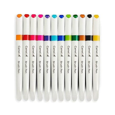 LXINDIA Sketch Pen Camlin Brush Pen 12 Shades Bold