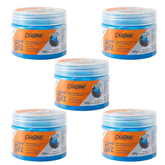 LX INDIA Car Cleaning Gel Car Cleaning Gel Kit (120g x 5) – Universal Reusable Gel for Car Interiors, Dashboard Gaps, Keyboard & Gadget Dust Cleaning , Corner Cleaner | Pack of 5