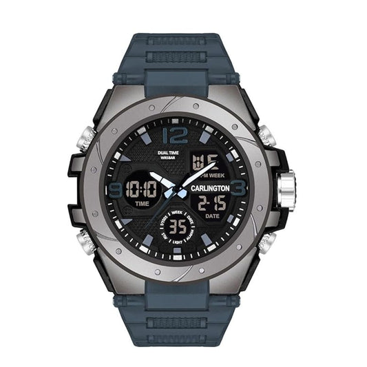 LX INDIA Watch Teal Carlington Resin Endurance Analog-Digital Sports Watch