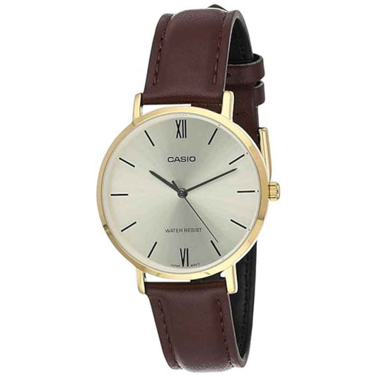 LX INDIA Analog Watch Casio Analog Silver Dial Women's Watch - LTP-VT01GL-9BUDF