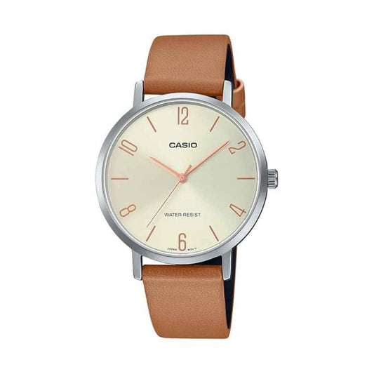 LX INDIA Analog Watch Casio Enticer Ladies Analog Silver Dial Women LTP-VT01L-5BUDF