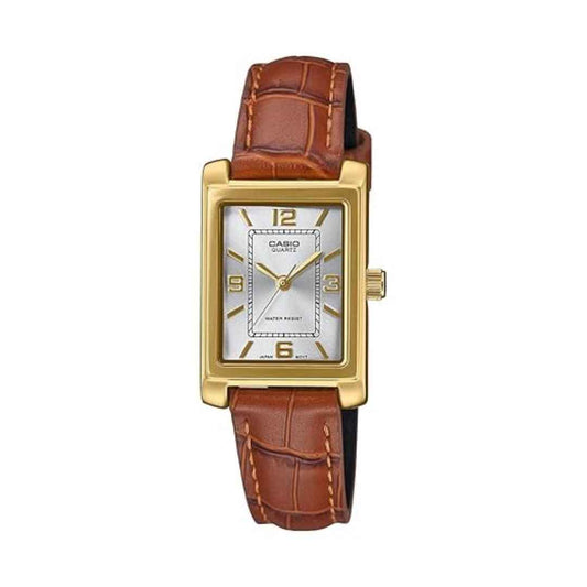 LX INDIA Analog Watch Casio Enticer Ladies LTP-1234GLL-7ADF Analog White Dial Women