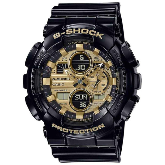 LX INDIA Analog Watch Casio G-Shock GA-140GB-1A1DR Black & Gold Analog-Digital Dial Black Resin Strap Men's Watch