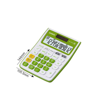 LX INDIA Calculators Casio MJ-12VCb-GN 300 Steps Check & Correct Colourful Desktop Calculator (Green)