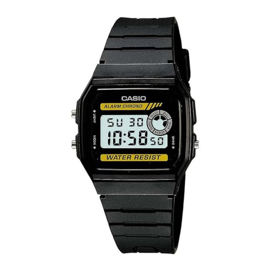 LX INDIA Casio Digital Watch Casio Resin Youth Series Digital Grey Dial Black Strap Unisex Watch