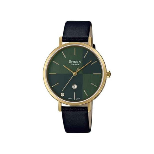LX INDIA Analog Watch Casio Sheen Analog Green Dial Women SHE-4547GL-3AUDF