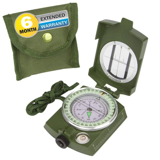 LXINDIA Travel Compass CASON® Professional Military Compass – High Accuracy, Waterproof, Metal Body (Green)