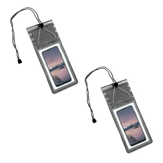 LX INDIA Waterproof Mobile Pouches Pack of 2 CEDO Universal Waterproof Mobile Pouch Cover (Smoke)