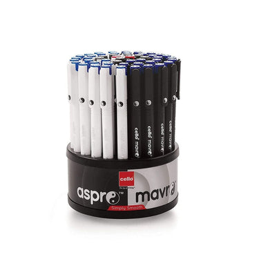 LXINDIA Pens Cello Aspro Mavro Ball Pen Black Ball Pen( Pack of 50)