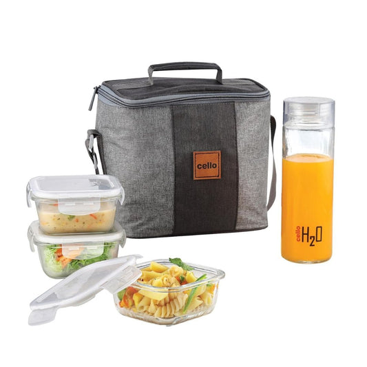 LX INDIA Kids Lunch Box CELLO Glassy Mix Lunch Box Set of 4