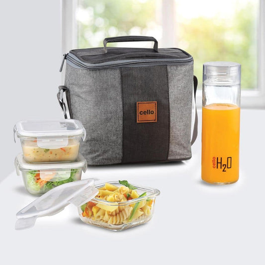 LX INDIA Kids Lunch Box CELLO Glassy Mix Lunch Box Set of 4