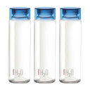 LXINDIA bottle CELLO H2O Glass Fridge Water Bottle(Blue)