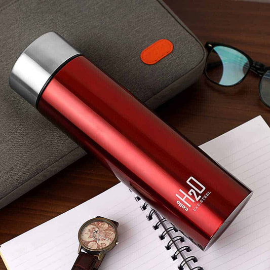 LXINDIA bottle CELLO H2O Stainless Steel Water Bottle Red