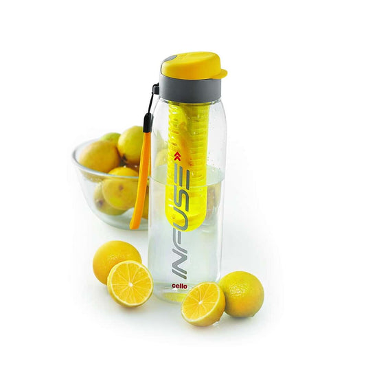 LXINDIA bottle CELLO Infuse Plastic Water Bottle Yellow pack of 2