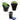 LXINDIA Bin Cello Plastic Swing Lid Garbage Dustbin (BlackGreen)