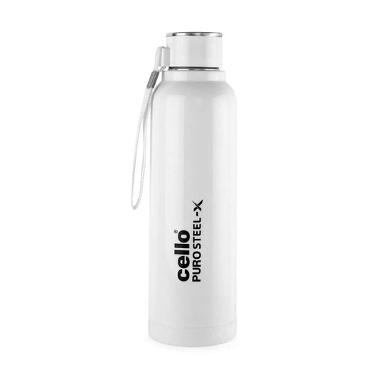 LXINDIA bottle Cello Puro Steel X Benz 900 730ml White
