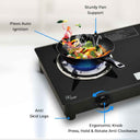 LXINDIA Gas Cooktop CELLO Regal Premium Brass Gas Cooktop (2-Burner Automatic)