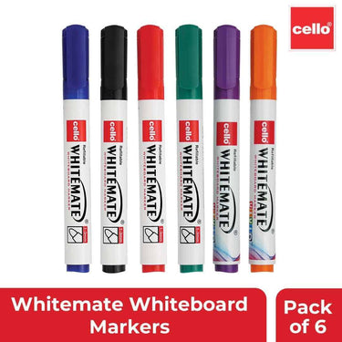 LXINDIA marker Cello Whitemate Whiteboard BoldMarkers Set of 6