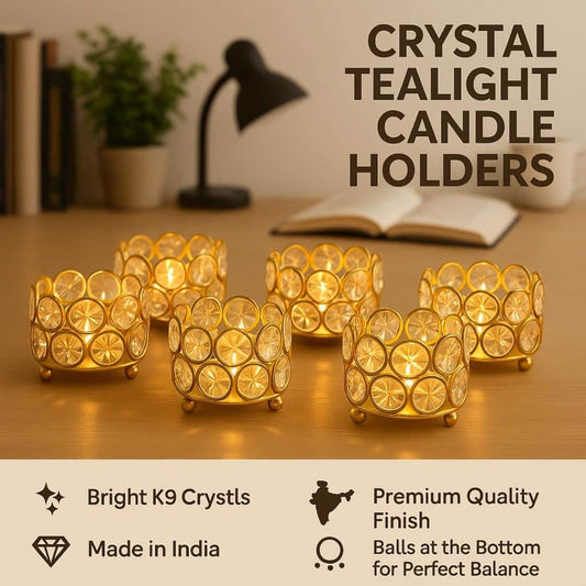 LX INDIA Tealight candle holders CentraLit Tealight Candle Holder Votives Bowl for Home Decoration, Diya Diwali Decoration Lights