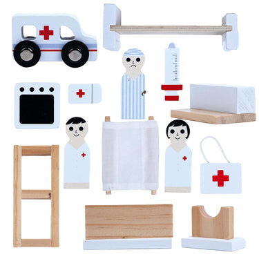 LXINDIA Toys Children Wooden Doctor Set