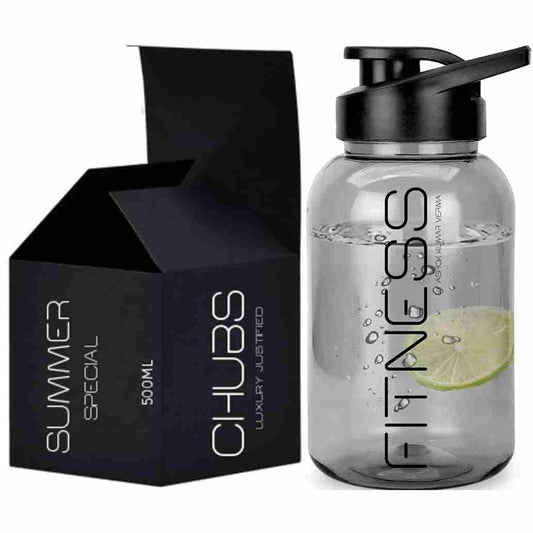 LX INDIA Shakers Smokey-Black Chubs Fitness Series Summer Special Edition 500 ML Gallon Bottle Shaker (Multipurpose)