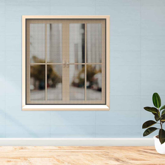 LX INDIA Mosquito Nets Classic Mosquito Net for Windows |Pre-Stitched (Size: 120X90cm / Color: Brown
