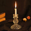 LX INDIA Candle Holders Clovefry Glass Candle Holder