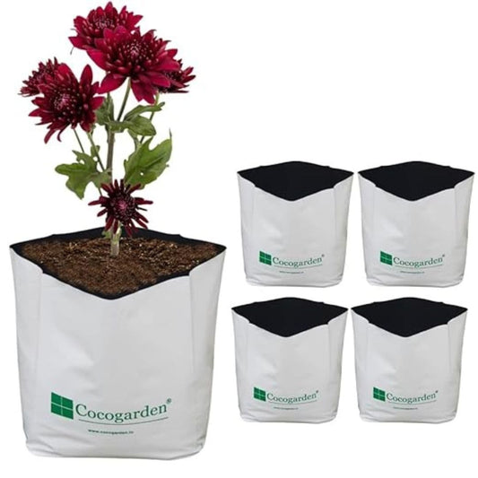 LX INDIA Grow Bags cocogarden UV Treated Poly Grow Bags (24 x 24 x 40) cms (White, Pack of 5)