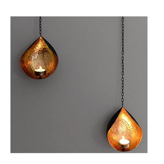 LX INDIA Candle Holders Collectible India Set of 2 Metal Wall Sconces Tealight Candle Holders
