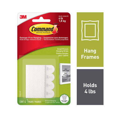 LXINDIA Wall Hooks Command 3M Small Picture Hanging Strips 4 pairs (Wall Hooks for photoframes)