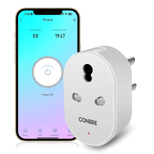 LX INDIA Smart Plug Conbre 16A Wifi + BT Smart Plug for automation, Energy Monitoring, remote and time control