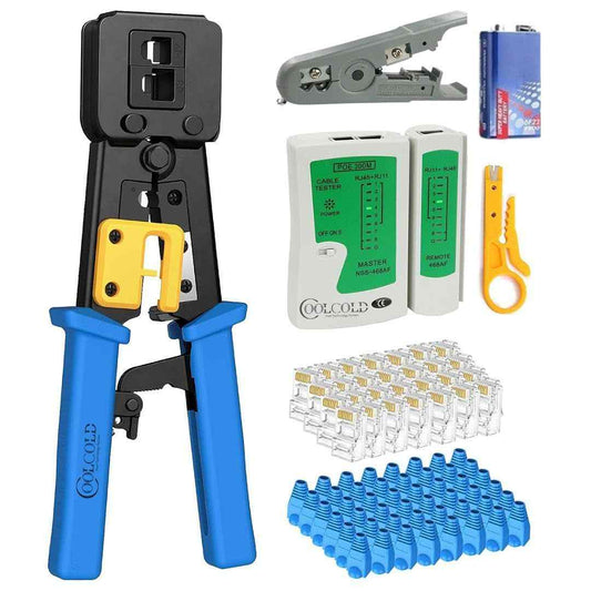 LXINDIA crimping tools COOLCOLD Crimping Tool RJ45  Pass Through Tool Kit