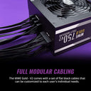 LXINDIA power supply Cooler Master MWE Gold 750 Full Modular power supply