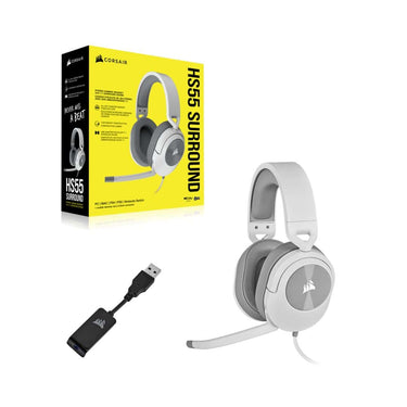 LXINDIA headphone Corsair HS55 SURROUND Wired Gaming Headset — White