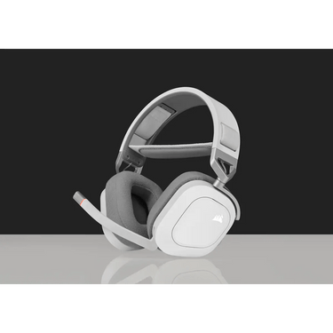 LXINDIA headphone CORSAIR HS80 RGB WIRELESS Premium Gaming Headset with Spatial Audio — White