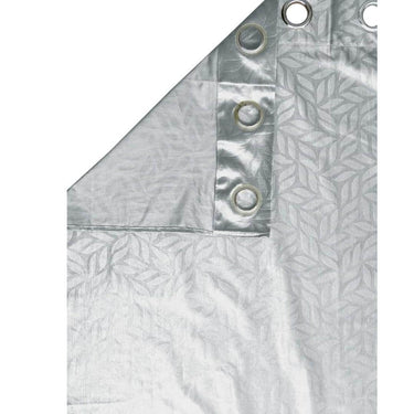 LXINDIA Curtains Cortina Leaf Design Long Door Drapes Curtains Pack of 2  9Ft  (Grey)