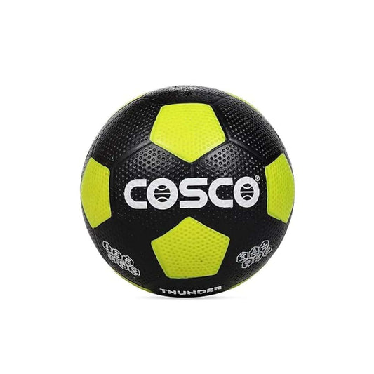 LXINDIA Football Cosco Cotton Thunder Rubber Moulded Football (Size 5 Multicolor )