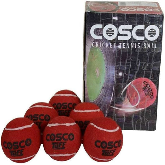 LX INDIA Tennis Ball Cosco Rubber Durable Tuff Tennis Ball Red