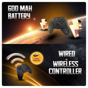 LXINDIA Gaming Pad Cosmic Byte Blitz Wireless + Wired Controller for PC (black)